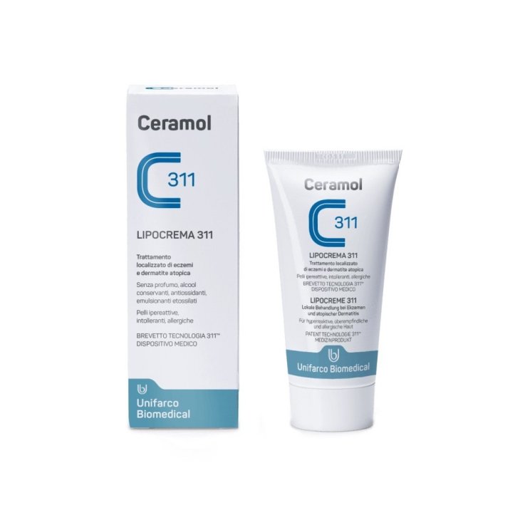 Ceramol Lipocrema 311 Crema Emolliente per Eczemi e Dermatite Atopica 50 ml