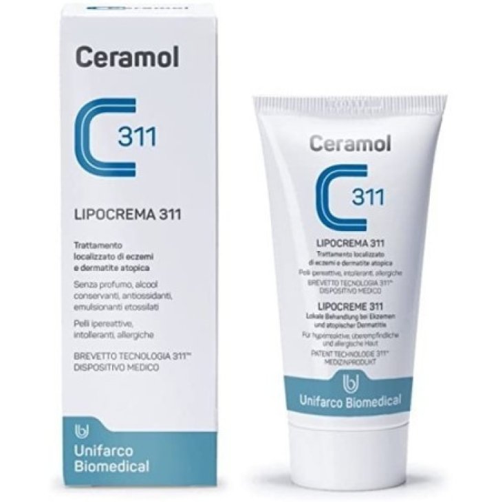 Ceramol Lipocrema 311 Crema Emolliente Riparatrice per Eczemi e Dermatite 100ml