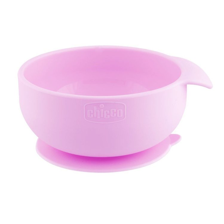Chicco Ciotola Silicone Rosa con Ventosa per Bambini
