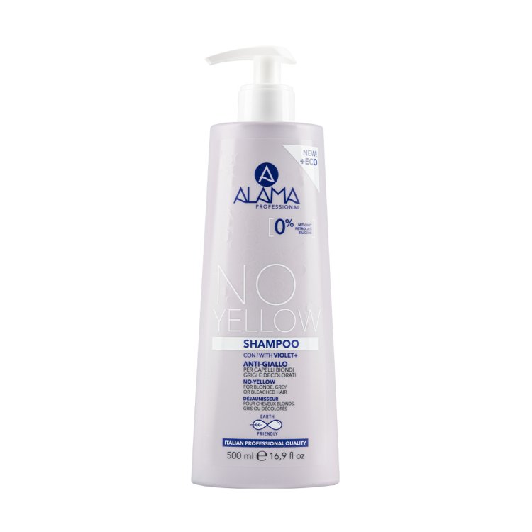 Alama No-Yellow Shampoo Antigiallo professionale per capelli biondi, grigi 500ml Alama No-Yellow Shampoo Antigiallo professionale per capelli biondi, grigi 500ml