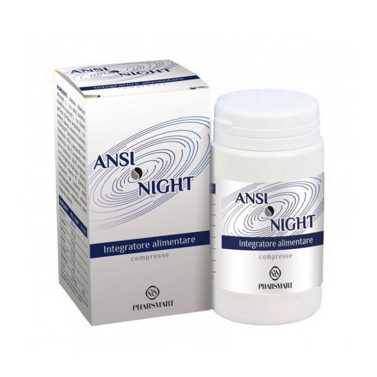 Pharsmart Ansi Night Integratore per Sonno e Rilassamento, 20 Compresse