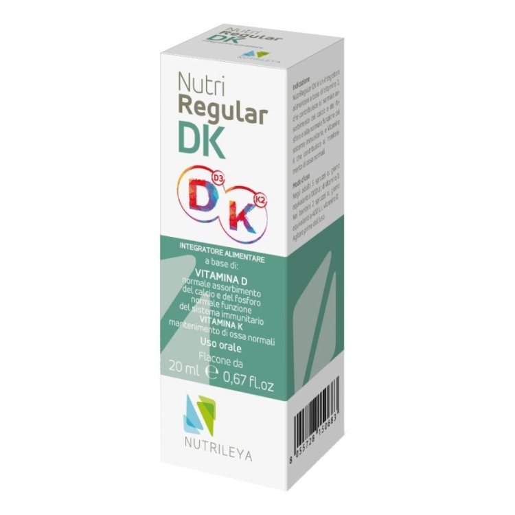Nutrileya Nutriregular DK Integratore Vitamina D e K per Ossa e Calcio 20ml