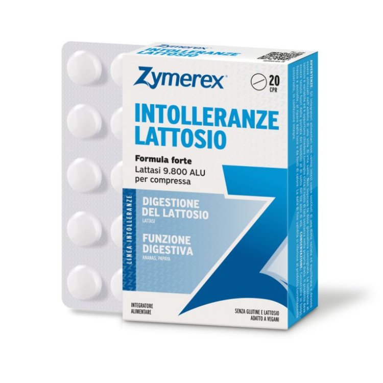 Zymerex Intolleranze Lattosio Integratore per Digestione Lattosio 20 Compresse