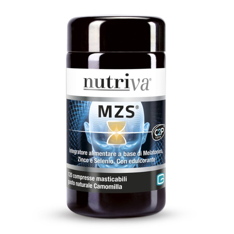 Nutriva MZS Integratore Alimentare per Sonno con Melatonina Zinco e Selenio 120 Compresse Nutriva MZS Integratore Alimentare per Sonno con Melatonina Zinco e Selenio 120 Compresse