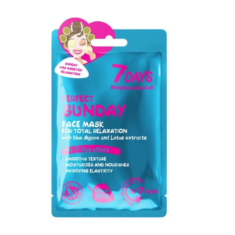 7Days Maschera Viso Perfect Sunday con Agave Blu e Loto 28gr
