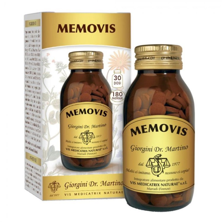Giorgini Memovis Integratore Memoria e Funzioni Cognitive Vegano 180 Pastiglie