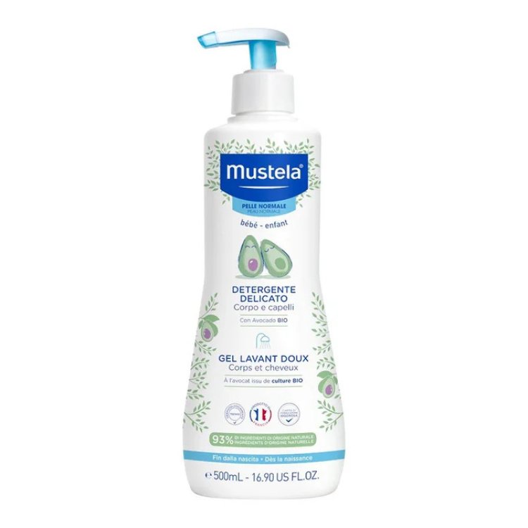 Mustela Detergente Delicato Corpo e Capelli Ipoallergenico Senza Sapone 500ml