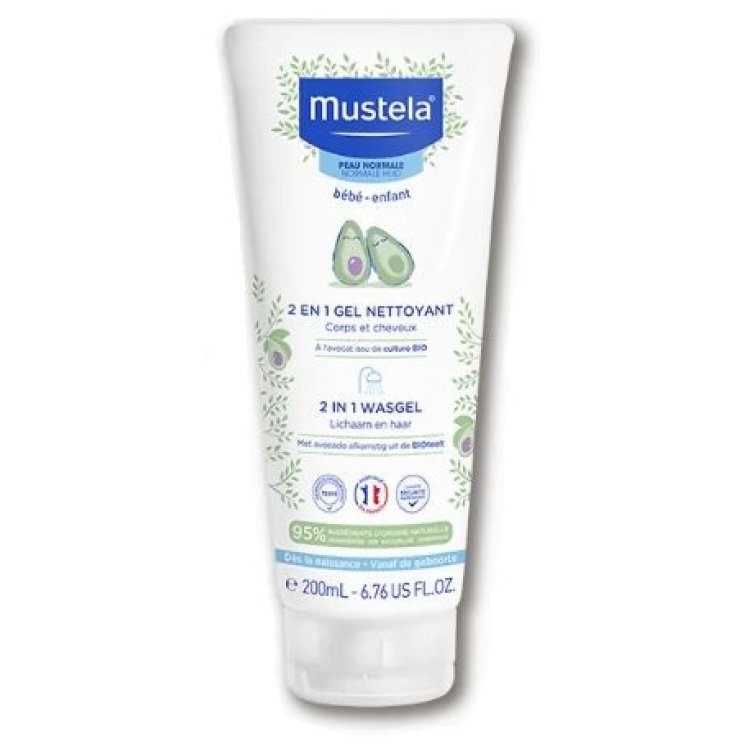 Mustela Gel Detergente 2in1 Corpo e Capelli Ipoallergenico Bambini 200ml