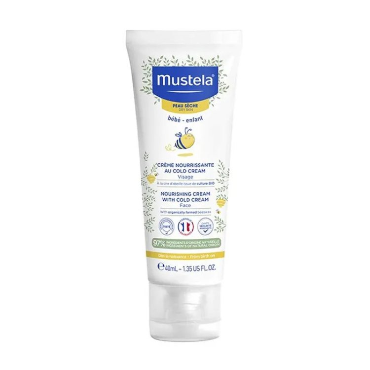 Mustela Crema Viso Nutritiva Cold Cream Neonati e Bambini Pelle Secca 40ml