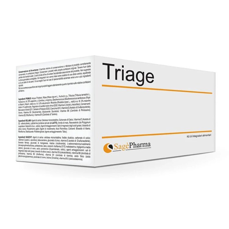 Sage Pharma Triage Kit Primus Kit per Primo Soccorso 10 Flaconcini, 20 Compresse e 30 Compresse