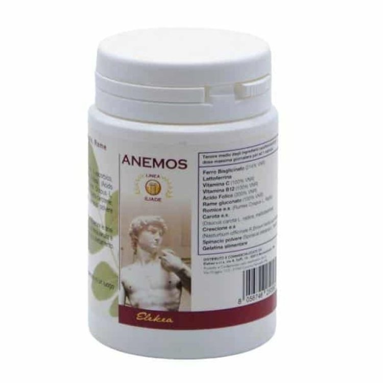 Elekea Anemos Integratore Alimentare a Base di Ferro e Vitamine - 60 Capsule Elekea Anemos Integratore Alimentare a Base di Ferro e Vitamine - 60 Capsule