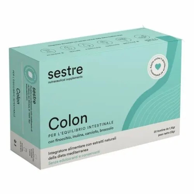Sestre Colon Integratore Equilibrio Intestinale Ingredienti Naturali 20 Bustine Sestre Colon Integratore Equilibrio Intestinale Ingredienti Naturali 20 Bustine