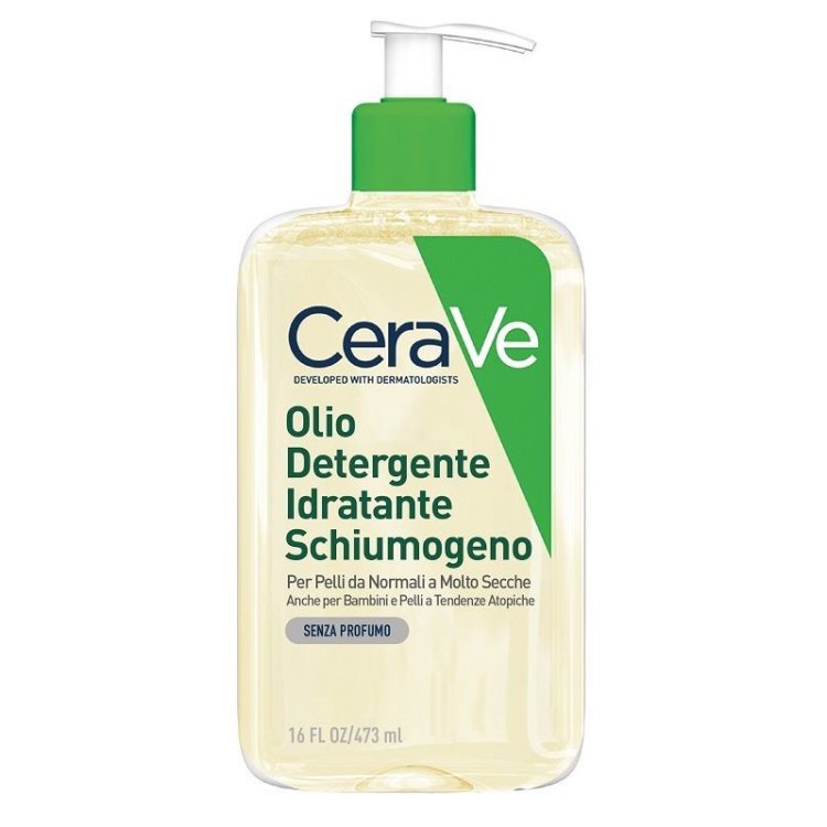 Cerave Olio Detergente Idratante Schiumogeno Viso e Corpo Pelli Atopiche 473ml
