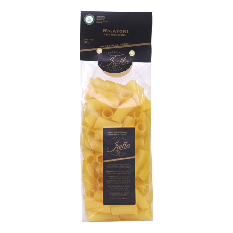 Irollo Rigatoni Pasta Artigianale Senza Glutine da Mais e Riso 400g Irollo Rigatoni Pasta Artigianale Senza Glutine da Mais e Riso 400g