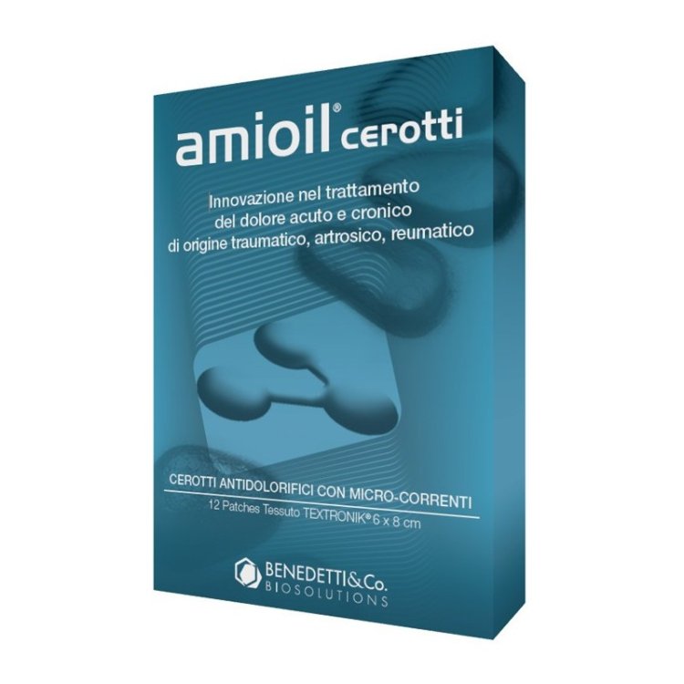 Amioil Cerotti Antidolorifici 12 Pezzi per Dolore Traumatico, Artrosico e Reumatico Amioil Cerotti Antidolorifici 12 Pezzi per Dolore Traumatico, Artrosico e Reumatico