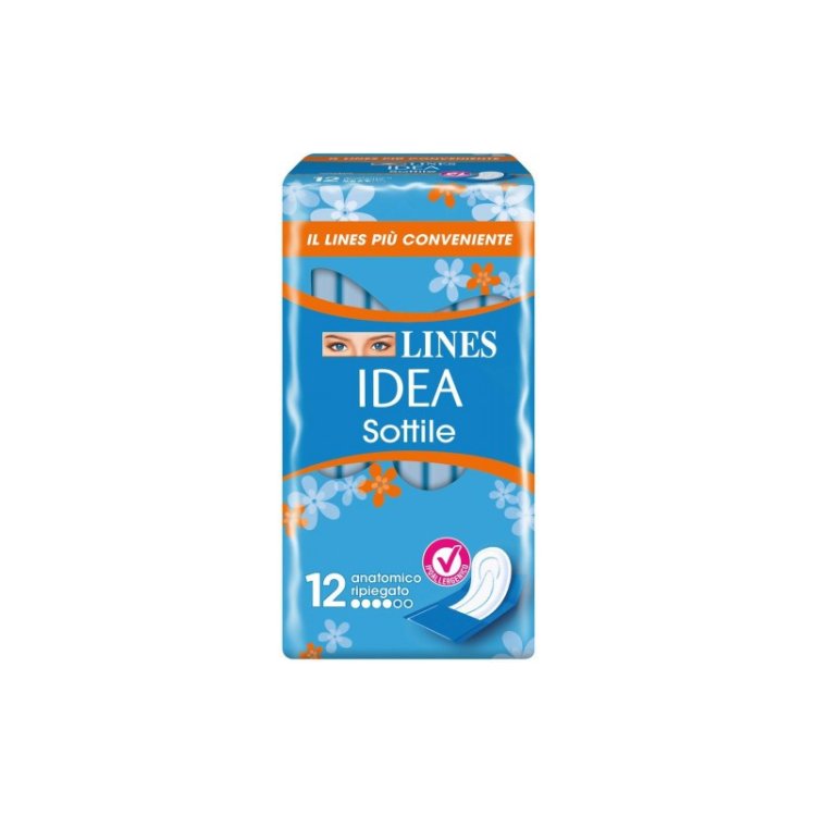 Lines Idea Sottile Ripiegati Assorbenti Anatomici 12 Pezzi