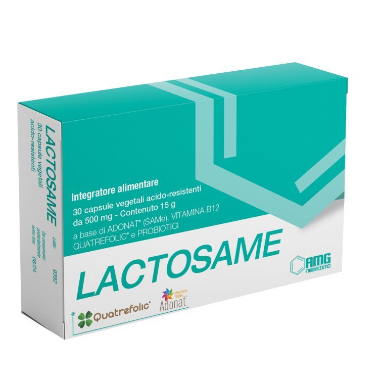 AMG Farmaceutici Lactosame Integratore Benessere Mentale Senza Glutine 30 Capsule AMG Farmaceutici Lactosame Integratore Benessere Mentale Senza Glutine 30 Capsule