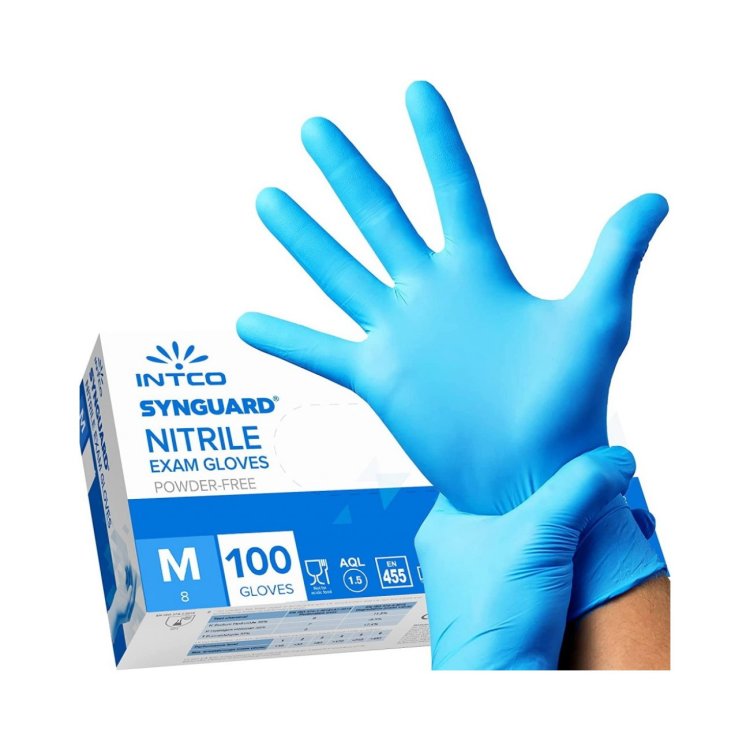 Diacare Synguard Guanti in Nitrile Senza Polvere Taglia L, Monouso