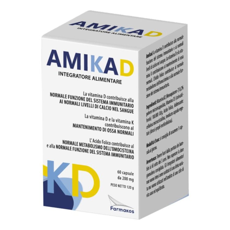 Farmakos Amikad Integratore Alimentare Supporto Immunitario in Capsule, 60 pz