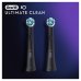 Oral-B iO Ultimate Clean Testine di Ricambio Nere per Spazzolino Elettrico 2 Pezzi