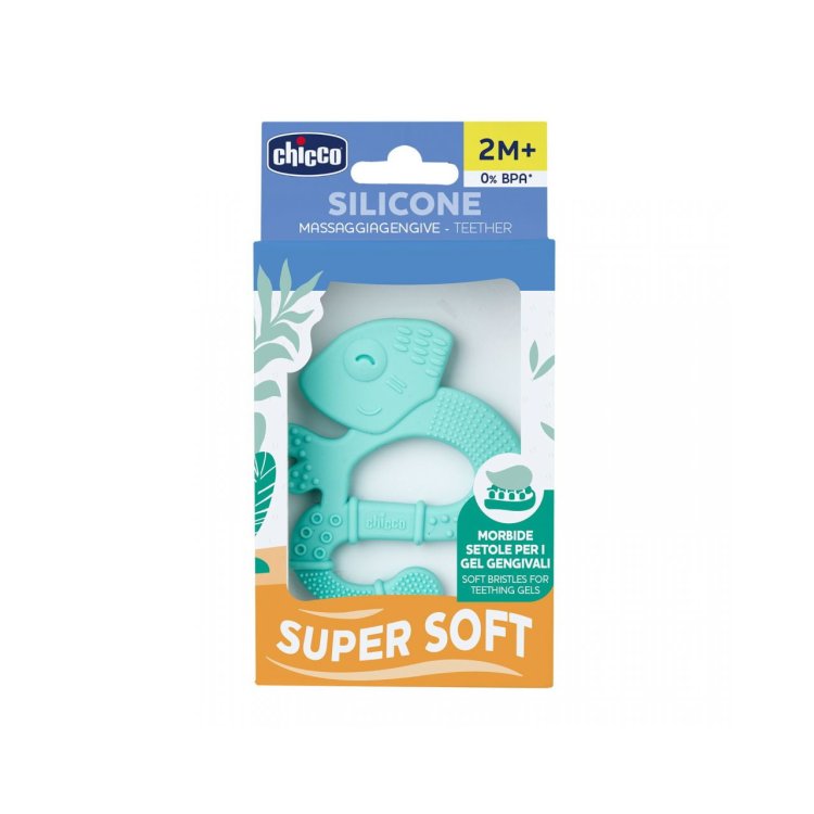 Chicco Massaggiagengive Soft Iguana Azzurro in Silicone 2M+