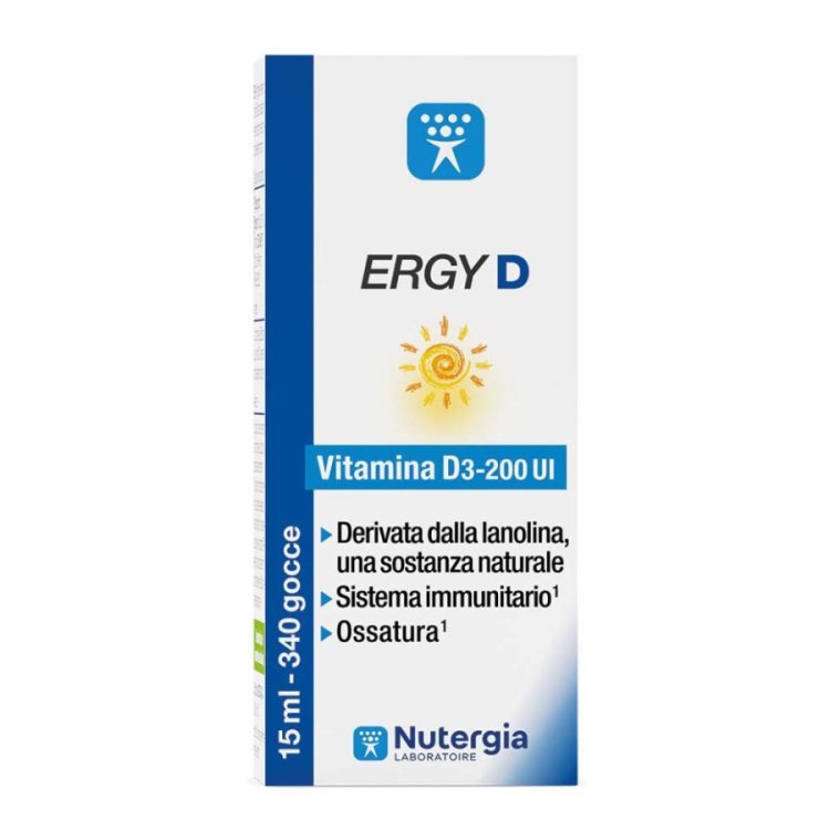 Laboratori Nutergia Ergy D Integratore Vitamina D3 per Ossa e Denti 15 ml Laboratori Nutergia Ergy D Integratore Vitamina D3 per Ossa e Denti 15 ml