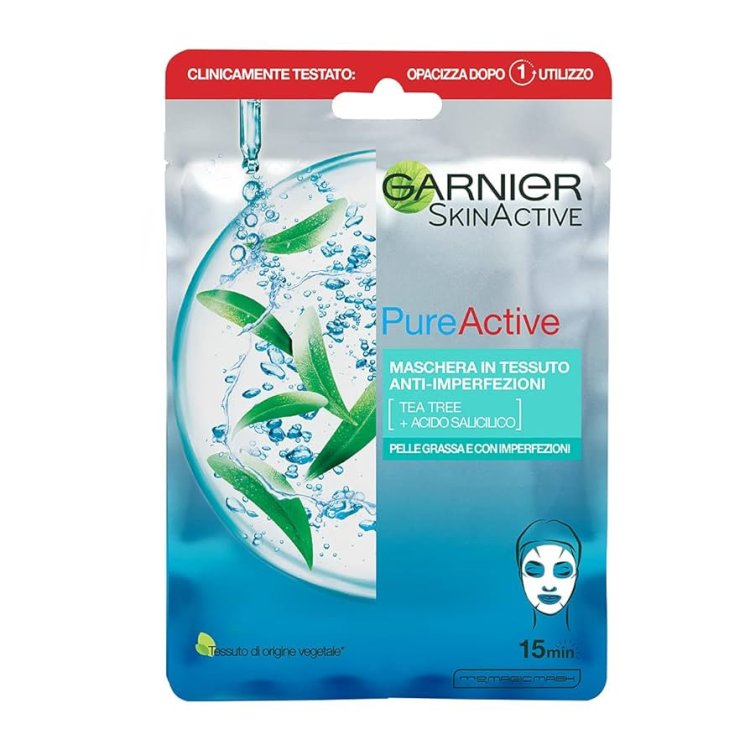 Garnier SkinActive Maschera in Tessuto Anti-Imperfezioni Idratante Tea Tree Garnier SkinActive Maschera in Tessuto Anti-Imperfezioni Idratante Tea Tree