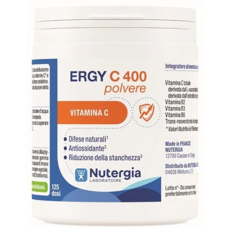 Nutergia Ergy C 400 Integratore Vitamina C Polvere 125g Senza Conservanti