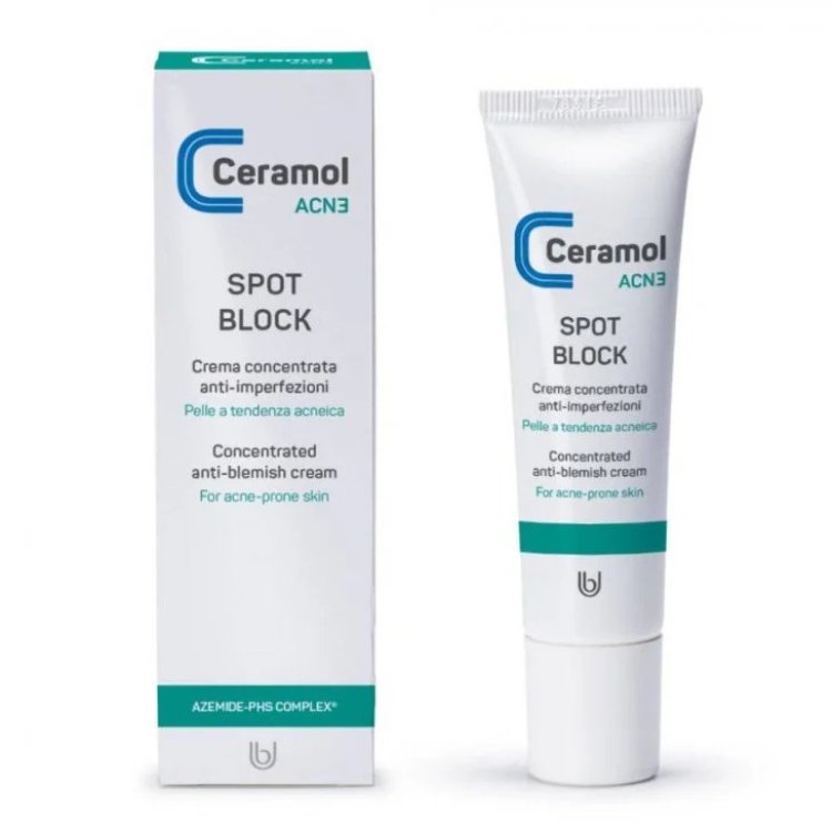 Ceramol Spot Block Crema Anti-Imperfezioni per Acne Trattamento Localizzato 20ml