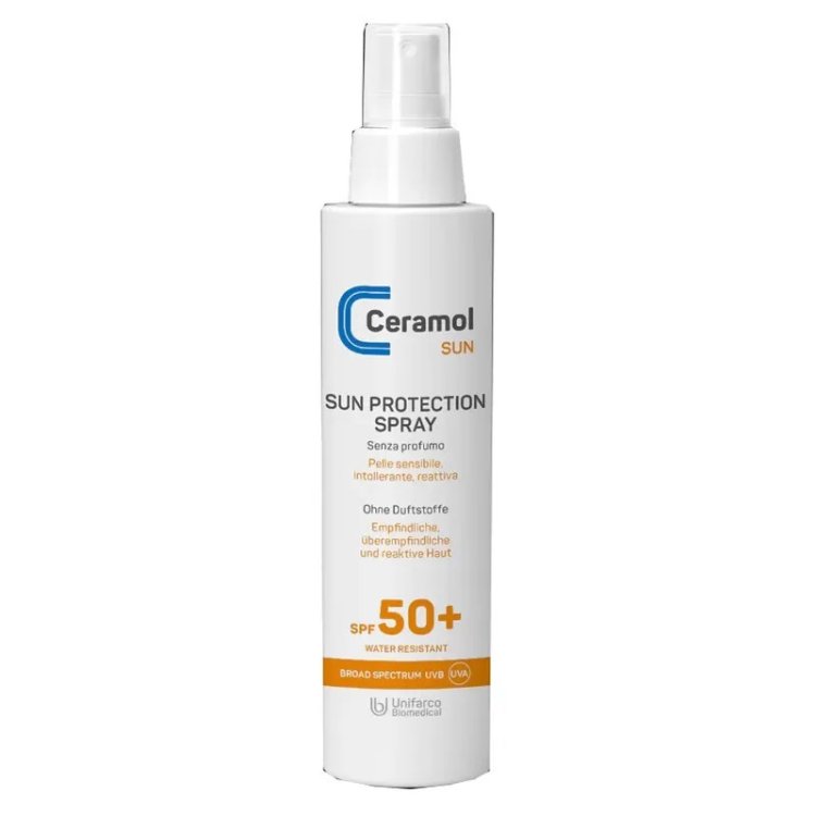 Ceramol Spray Solare SPF50+ Alta Protezione Senza Profumo e Alcool 150ml