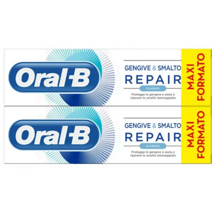 Oral-B Gengive e Smalto Repair Dentifricio Azione Antibatterica 2 Tubi x 75ml