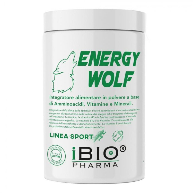 Ibiopharma Energy Wolf Integratore Alimentare per Sportivi Gusto Vaniglia 500g