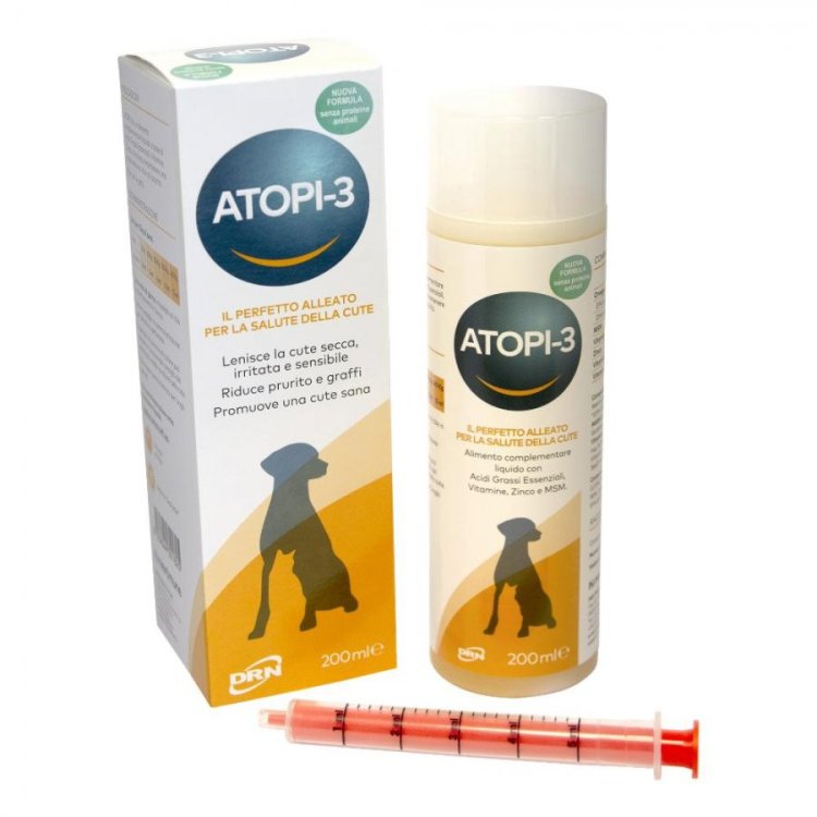 DRN Atopi 3 Soluzione Orale per Cani e Gatti per Problemi Cutanei 200 ml