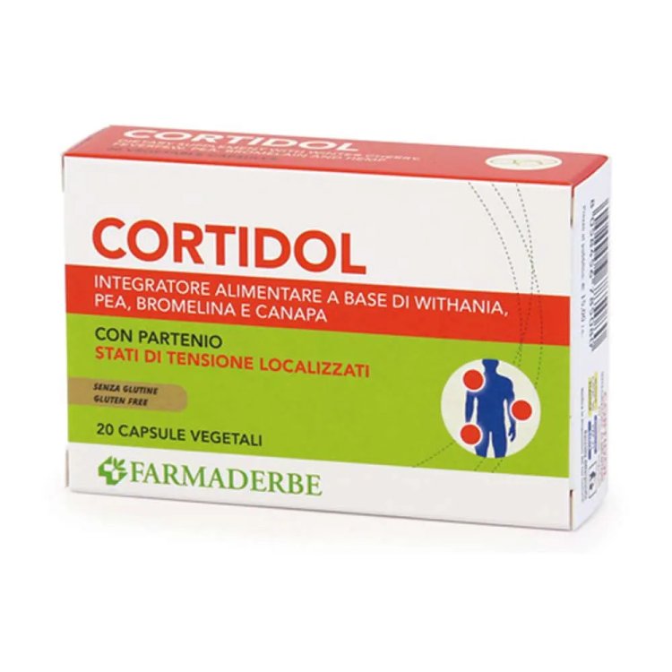 Farmaderbe Cortidol Integratore per Stati di Tensione Localizzati 20 Capsule