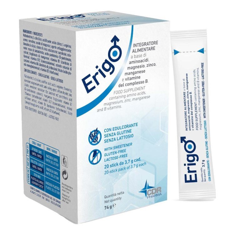 Asteria Pharma Erigo Integratore Alimentare per Energia e Difese Immunitarie, 20 Stick
