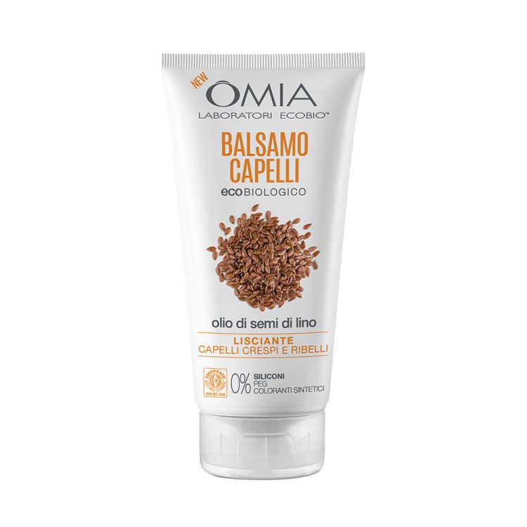 Omia Balsamo Capelli Olio di Semi di Lino per Capelli Crespi 180ml