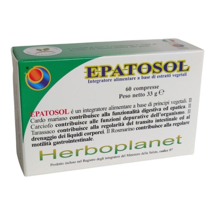 Herboplanet Epatosol Integratore per Funzione Epatica 60 Compresse Herboplanet Epatosol Integratore per Funzione Epatica 60 Compresse
