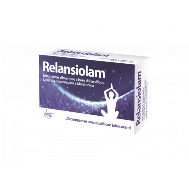 PG Pharma Relansiolam Integratore per Rilassamento e Sonno 30 Compresse Orosolubili