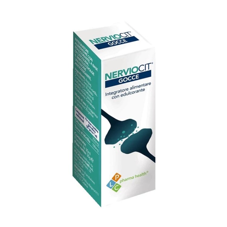 Plc Pharma Health Nerviocit Gocce Integratore Antiossidante con Citicolina e Mirtillo 30ml