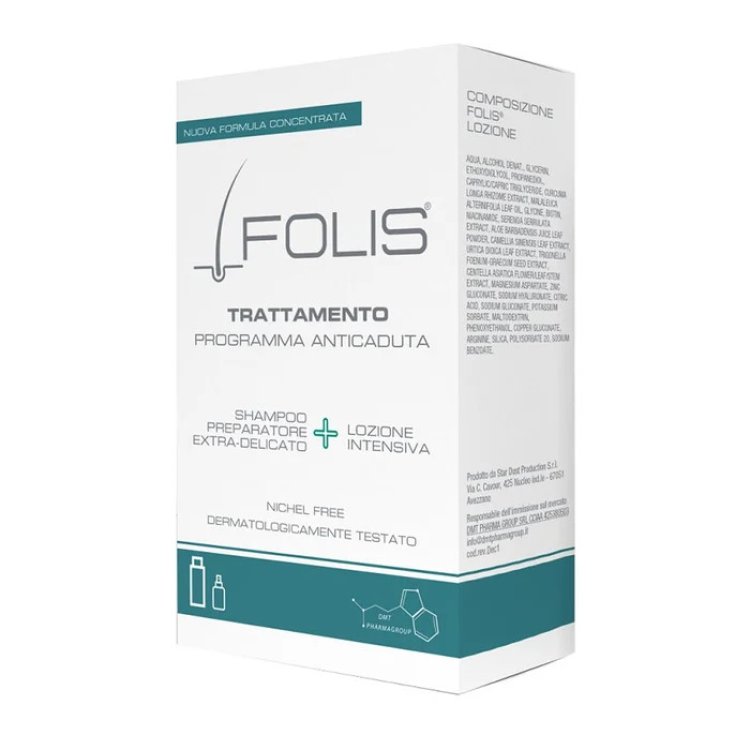 Dmt Pharma Folis Trattamento Intensivo Anticaduta con Shampoo 200ml e Lozione 100ml Dmt Pharma Folis Trattamento Intensivo Anticaduta con Shampoo 200ml e Lozione 100ml