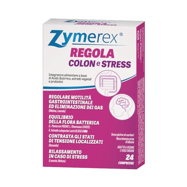 Zymerex Regola Colon e Stress integratore probiotico per flora intestinale 24 compresse Zymerex Regola Colon e Stress integratore probiotico per flora intestinale 24 compresse