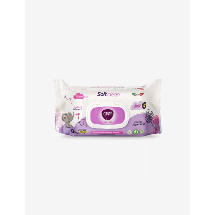 Clendy Salviette Imbevute Soft Clean 72 pz per Bambini
