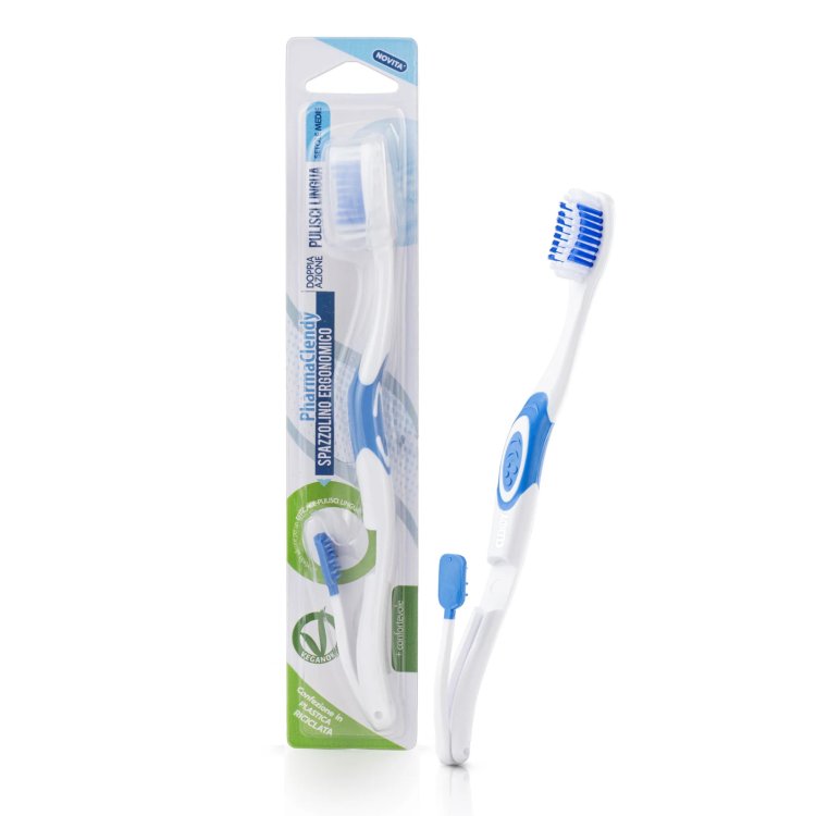 Clendy Spazzolino Pulisci Lingua Setole Medie Blu