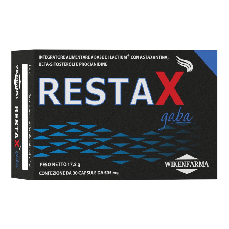 Wikenfarma Restax Gaba Integratore Antiossidante in Capsule, 30 Unit&agrave;