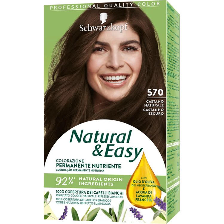 Schwarzkopf Natural&Easy Castano Naturale 570 Colorazione Permanente