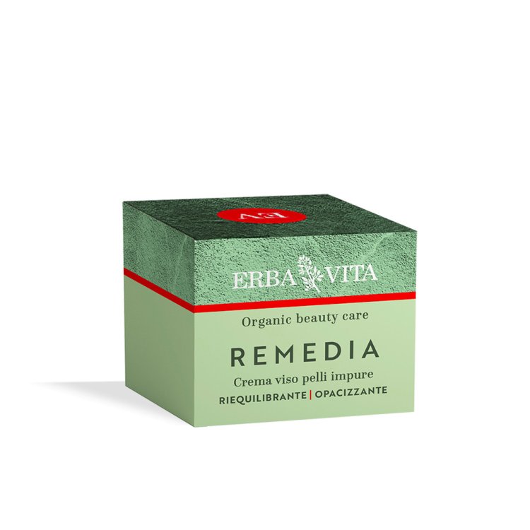 Erba Vita Remedia Crema Viso Opacizzante per Pelli Impure 50ml