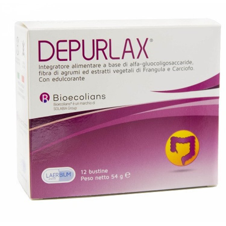 Laerbium Pharma Depurlax Integratore Digestione Flora Intestinale 12 Bustine