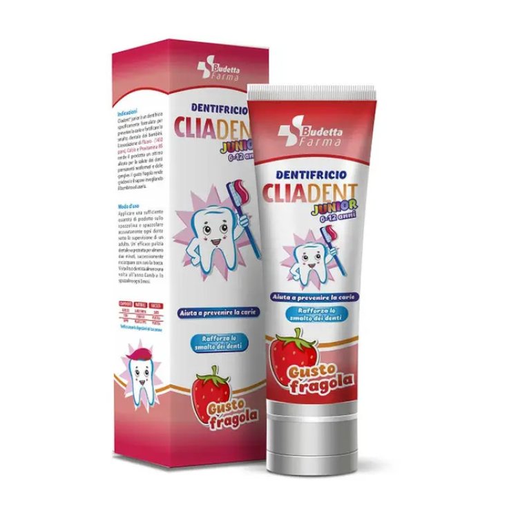 Cliadent Junior Dentifricio Anticarie Gusto Fragola 75ml Bambini 6-12 Anni