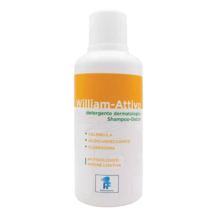 Parteno farma William attivo Detergente intimo Ipoallergenico Sensibili 500ml