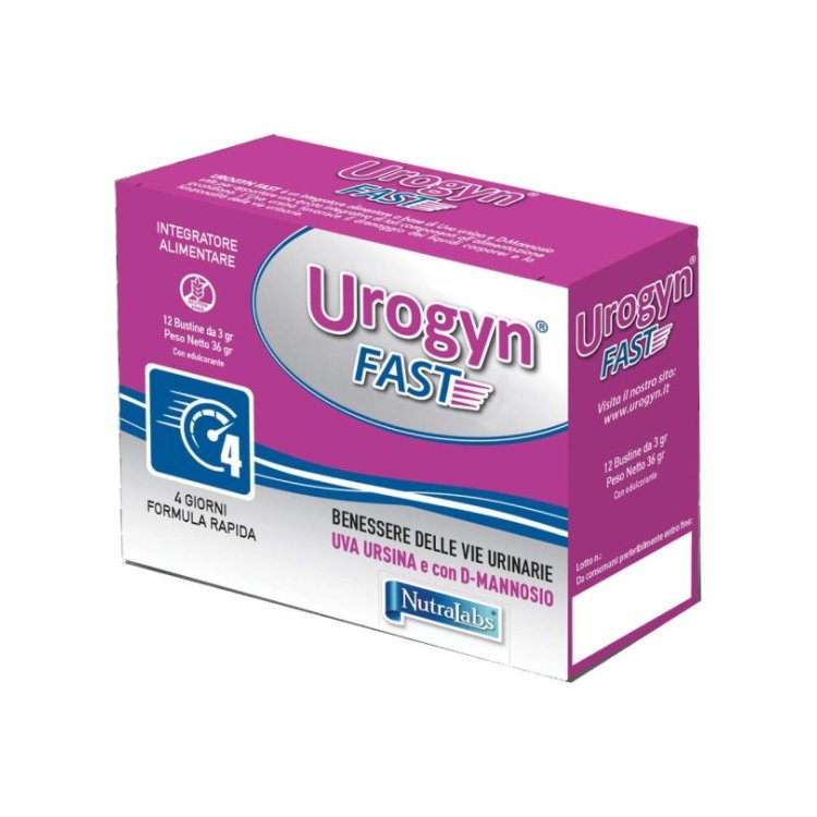 Nutralabs Urogyn Fast Integratore Uva Ursina D Mannosio Vie Urinarie 12 Bustine